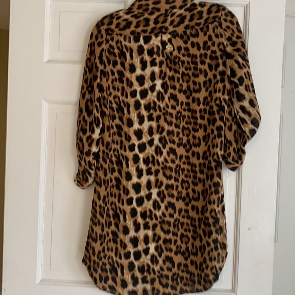 Animal print boutique shirt dress Size small new condition free shipping - Picture 3 of 10